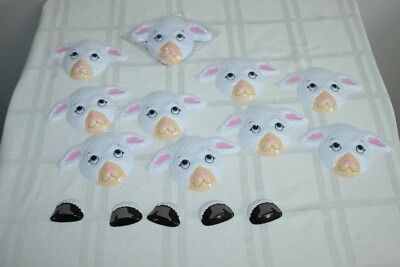 21 Extremely Rare Bakery Crafts Pop Tops Molded Plastic Easter Lamb Cake Topper 