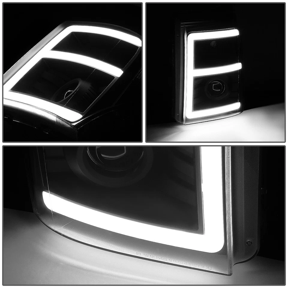 FAROS PROYECTORES HALO FORD F250 DRL 2011-2016 CON KIT LED + VENTILADOR FRÍO NEGRO Foto 3 de 4