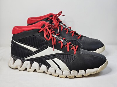 Reebok Zig Fury Tech Red Black Basketball Shoes Men 14 Sneakers J87544 Fashion