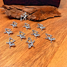 10 Eidechse Charms Kettenanhänger antik silber Schmuckherstellung DIY (22)