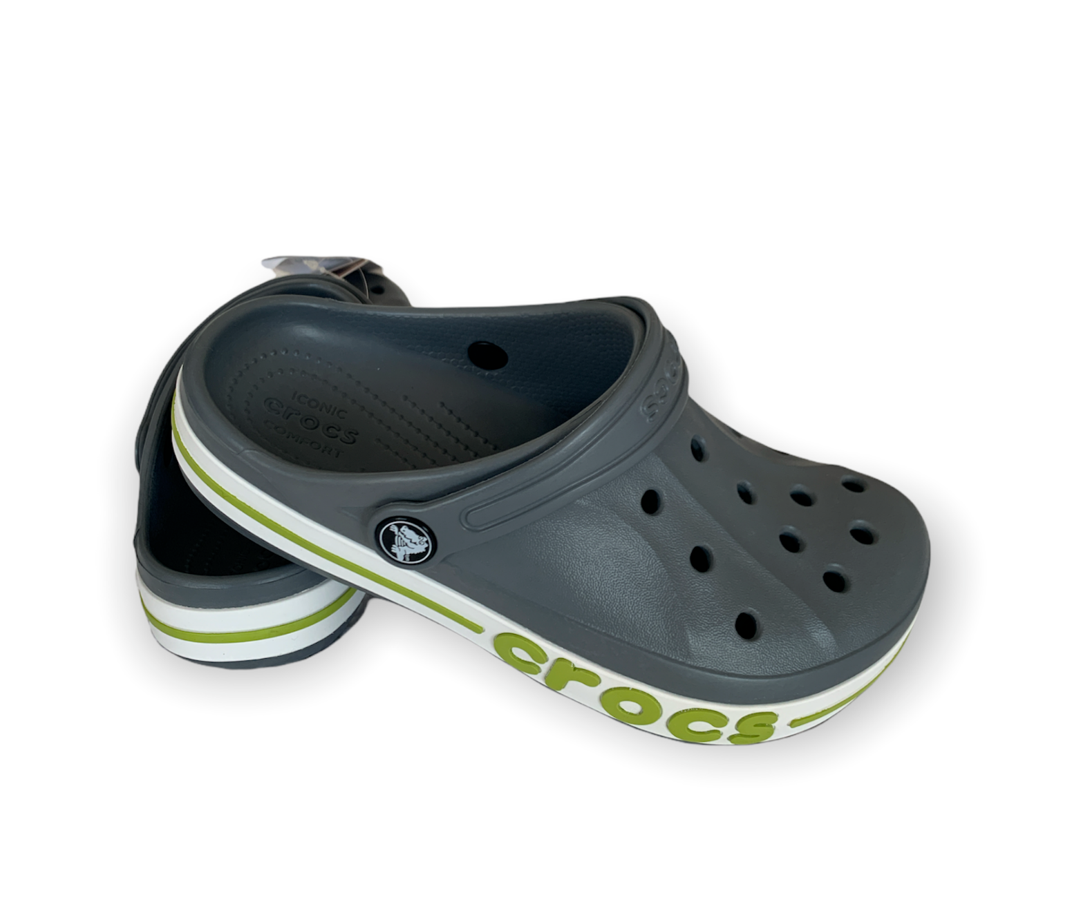 CROCS BAYABAND CLOG K SHOES KIDS SIZE J2 PINK WHITE BRAND NEW CROC YOUTH. |  eBay