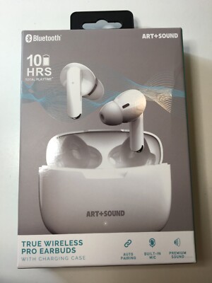 Art + Sound True Wireless Pro Earbuds with Charging Case - New