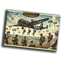 nice vintage retro Airborne Paratroopers WW2 Photo Glossy 4 6 in G61