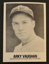 1979 TCMA Renata Galasso Arky Vaughan Baseball Card #77 Pirates Shortstop VG O/C