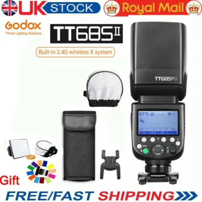 Godox TT685II TT685IIF 2,4 G TTL HSS Flash Speedlite Luce per fotocamera Fujifilm Regno Unito
