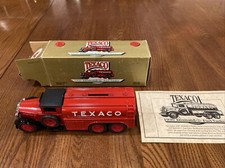 ERTL TEXACO 7 1930 DIAMOND FUEL TANKER DIE CAST METAL COIN BANK 1990 NEAR MINT
