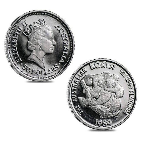 1989 Australia 1.9 oz Proof Platinum Koala 5-coin Set .9995 Fine With Box - Picture 3 of 7