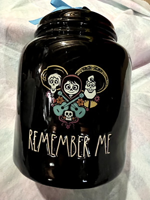 Rae Dunn Black Remember Me Halloween Day of The Dead Canister Coco Pixar Disney