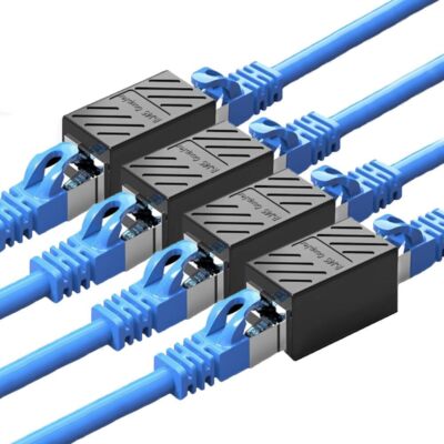 RJ45 Ethernet Coupler 4 Pack Female to Female 10Gbps Extender Cat5 Cat8
