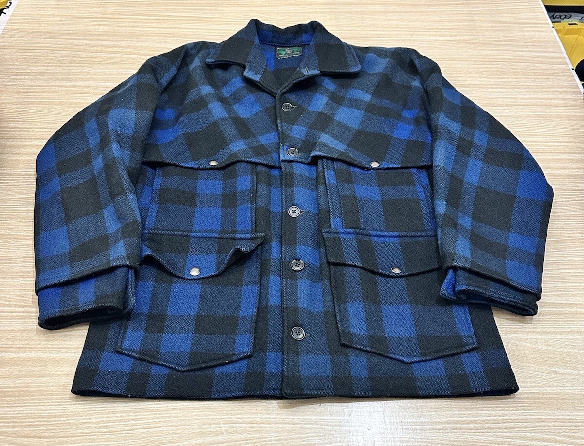 ジャケット・アウター CARSS MACKINAW 50s Vintage Coat TEDS Vintage 50s Carss Mackinaw MEN SIZE LARGE 100% Wool Red