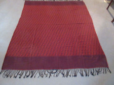 VINTAGE FENDI 57" X 67" SHAWL IN ZUCCA DOUBLE FF MONOGRAM PATTERN ESTATE FIND
