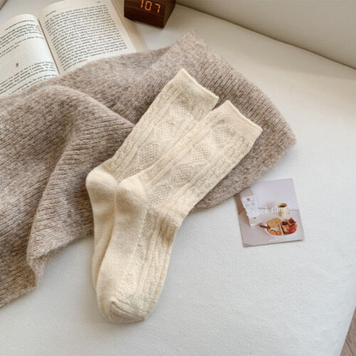 Lotto 5 paia calze donna donna cotone calze calde classiche business casual eleganti - Foto 4 di 6