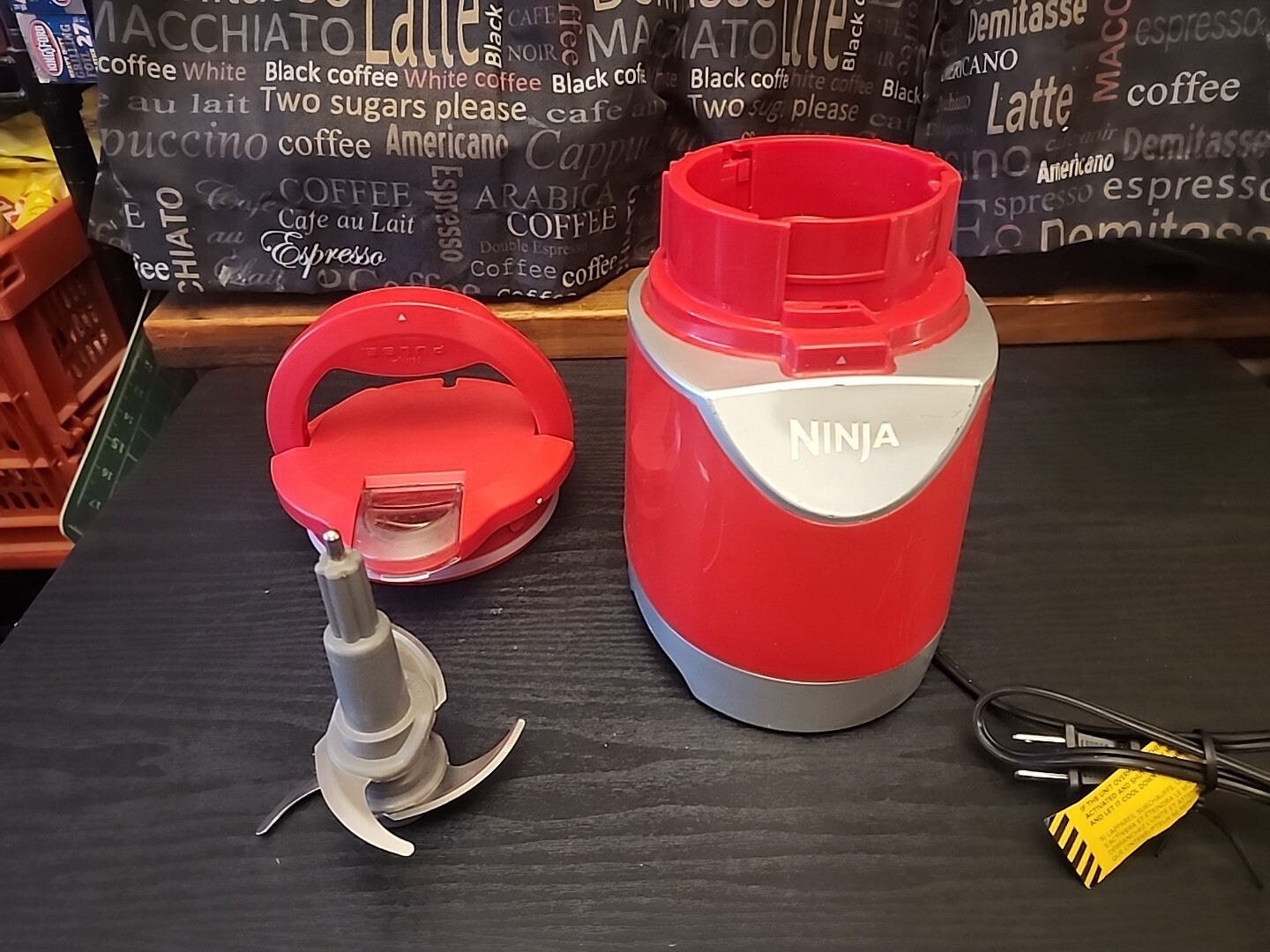 Ninja Kitchen System Pulse Blender Base and Accessories in Red-image