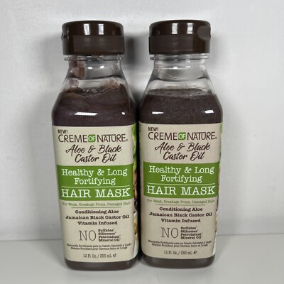 2 x Creme Of Nature Healthy & Long Fortifying Hair Mask 355 ml