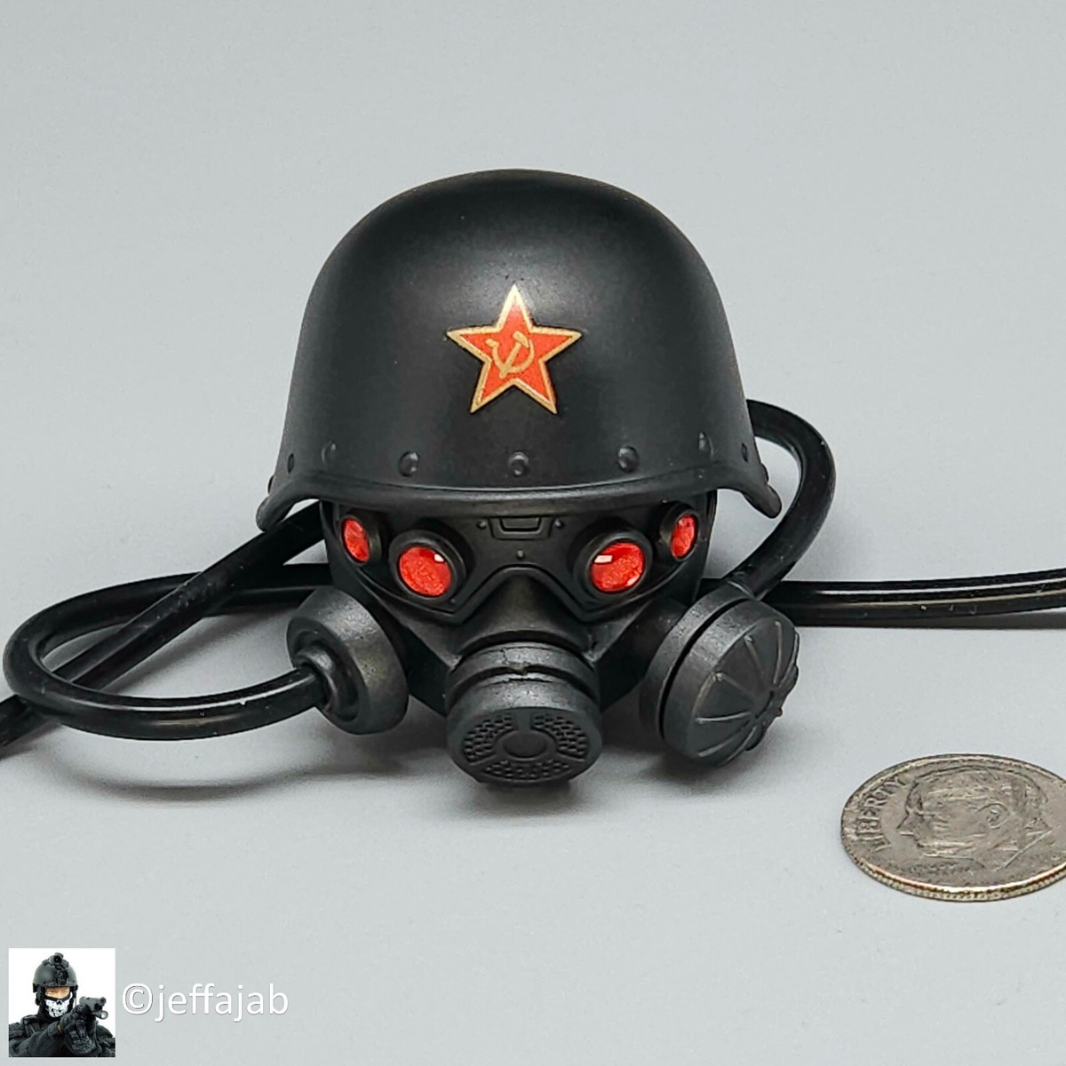 1:6 Flagset Soviet Red Alert Mobilize Troops Helmet w/ Gas 1:6 Flagset Soviet Red Alert Mobilize Troops Helmet w/ Gas