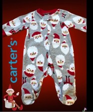 Carter s Santa Claus Fleece Footed Sleep Play Pajamas 3M