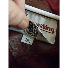 Vintage Chess King Burgundy Leather Motorcycle Jacket Men's Size 44