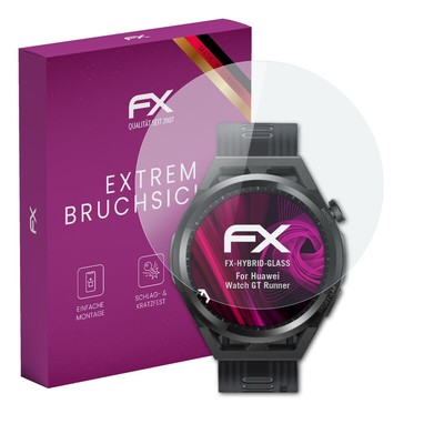 atFoliX Glasfolie für Huawei Watch GT Runner Displayfolie 9H Schutzpanzer