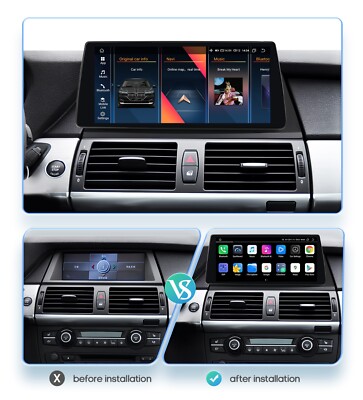 8Core Android 13 Carplay Radio GPS Navi BT 10.25''For BMW X5 X6 E70 CCC 2007-2010