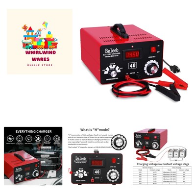 C40 Adjustable Battery Charger 12V 24V 36V 48V 60V 72V, 16A Pulses of High-Vo...