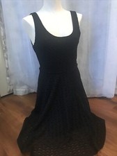 Aqua Woman’s LBD Sleeveless Black Lace M Evening Party Dress Lined All Occasion