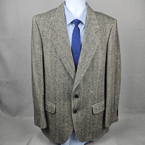 Nino Cerruti Tweed Herringbone Blazer Men's 42 Multicolor Single Vent 2 Button - Picture 2 of 19