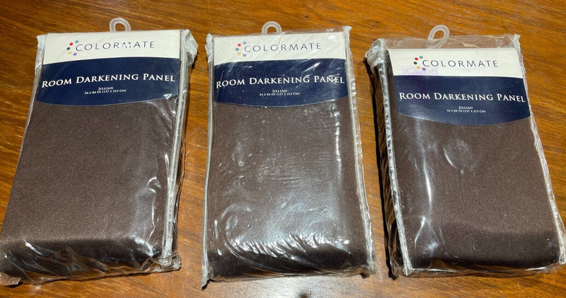 Colormate Room darkening Curtains three pack BRAND NEW 54 X84 IN (137 X 213 CM)