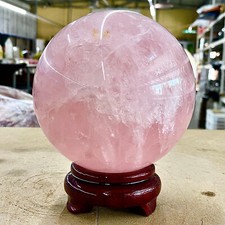 6.03LB Large Natural Pink Rose Quartz Sphere Crystal Ball Reiki Healing