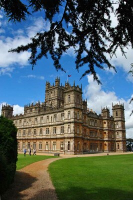 Highclere Castle Downton Abbey TV Drama Hampshire England Foto Bild