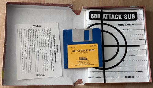 688 ATTACK SUB Jeu - ELECTRONIC ARTS, Amiga, Travail, Rare - Afbeelding 13 van 20