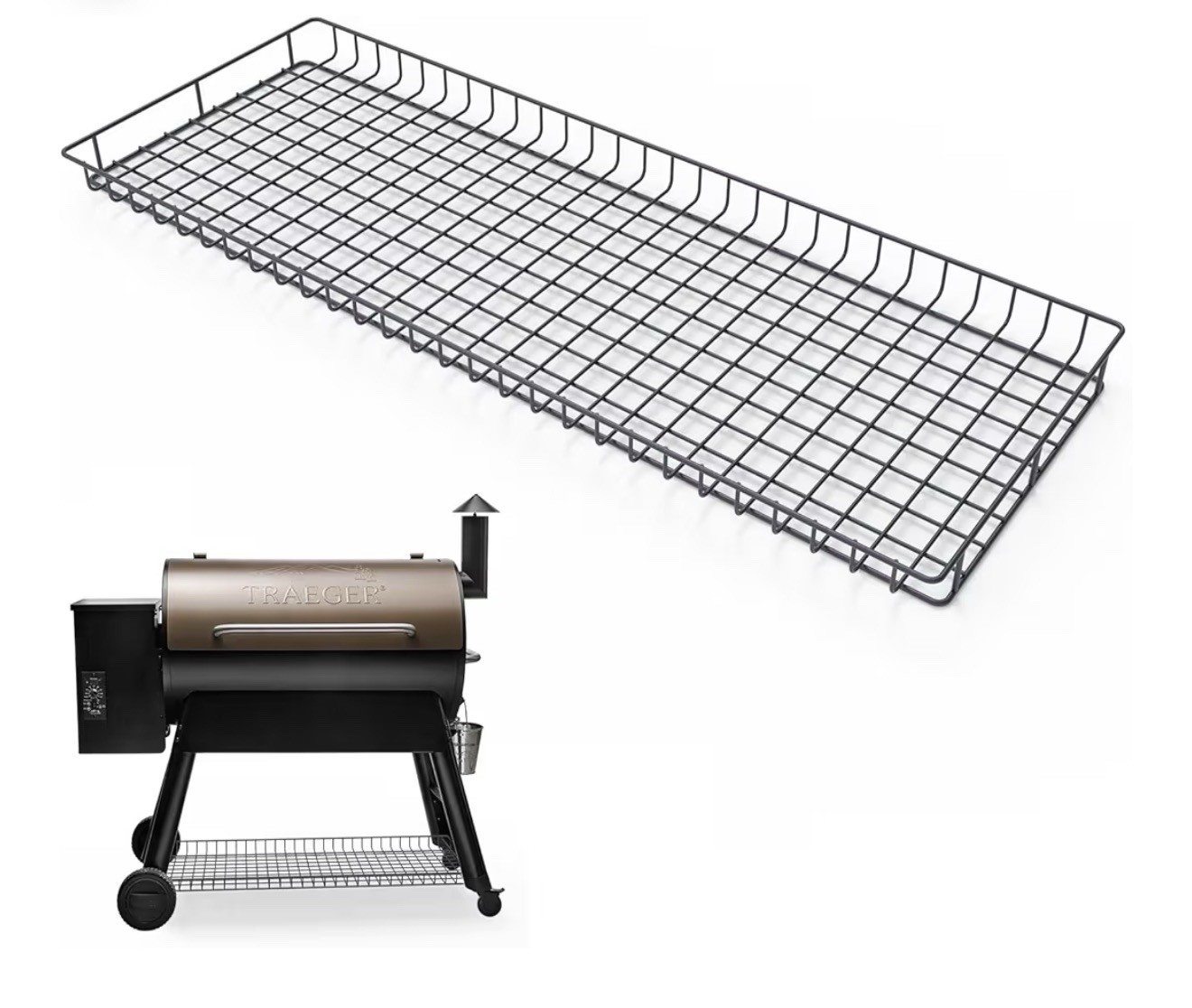 Outspark Upgrade Pellet Grill Storage Shelf for Traeger Pro 