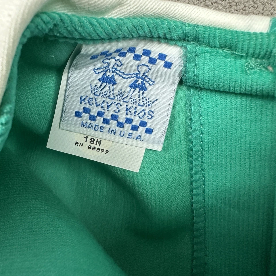 De Colección Kelly’s Kids Verde Agua Bebé Burbuja Mameluco Botones Infantil Una Pieza 18 Mo Foto 4 de 4