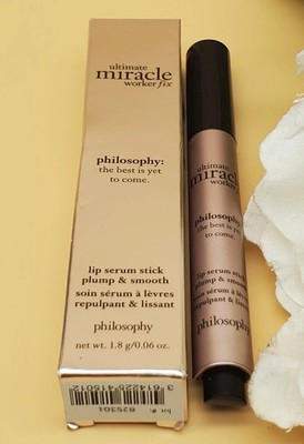 Philosophy Ultimate Miracle Worker Fix Lip Serum Stick Plump & Smooth 0.06oz New