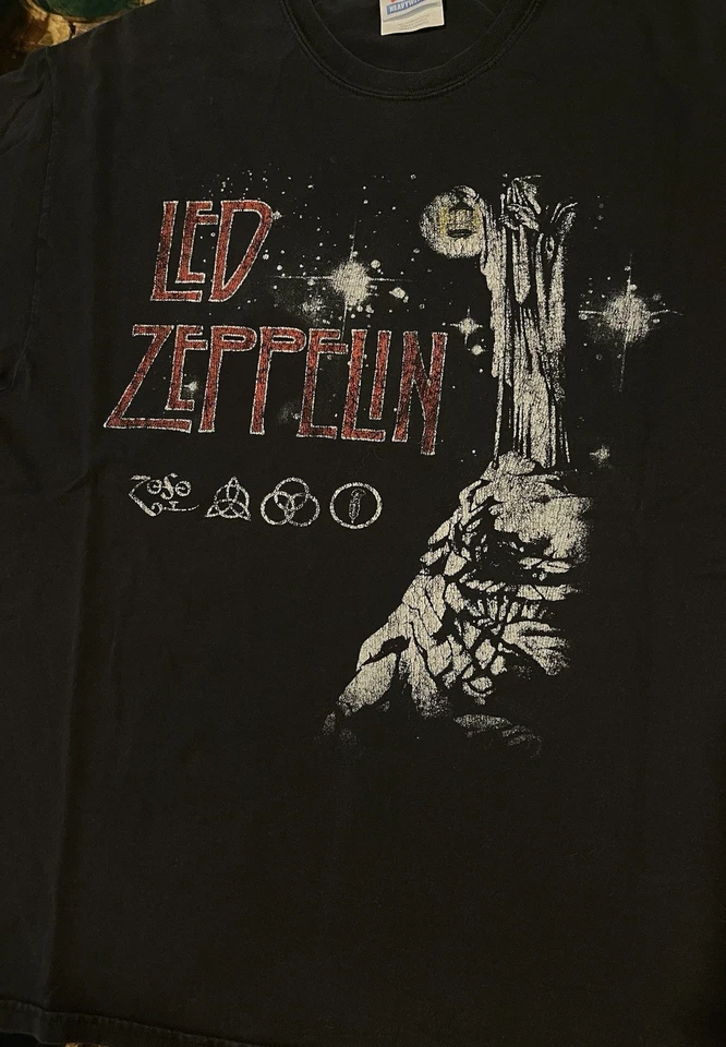 Vintage Led Zeppelin Hermit Black Shirt Size Large - Image 2 of 4