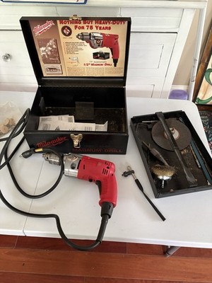 Milwaukee Magnum 1/2  Drill 0234-75 75th Anniversary Collectors Edition. W/Case