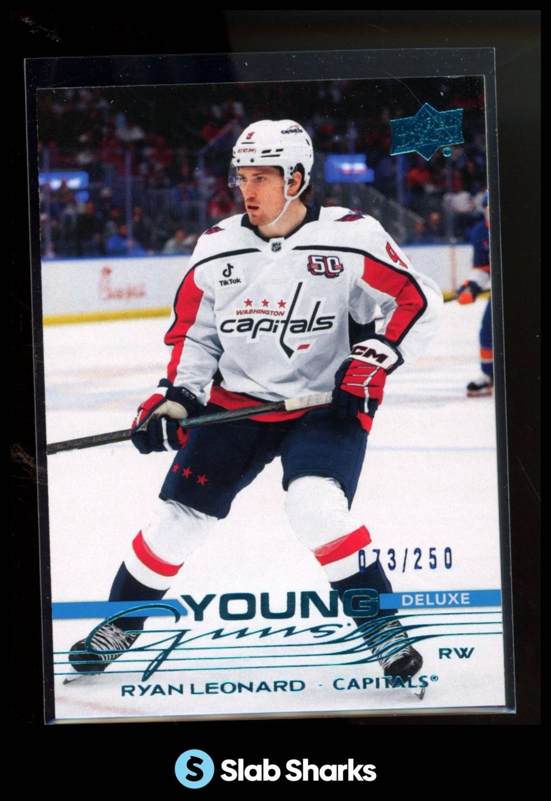 2025 UPPER DECK SERIES 1 #238 RYAN LEONARD DELUXE YOUNG GUNS RC ROOKIE /250