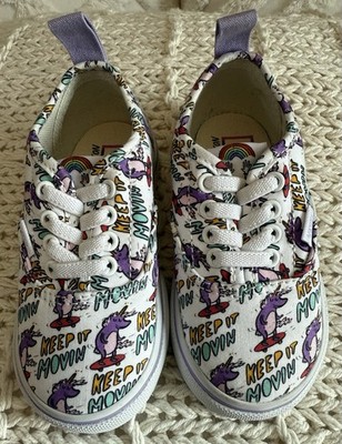 Vans x Dallas Clayton Unicorn  Keep It Moving  Elastic Toddler Size 6 EC
