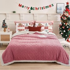 Decke Sofa Kuscheldecke Rosa - Warm Sherpa Sofaüberwurf Decke, Dicke Sofadeck...
