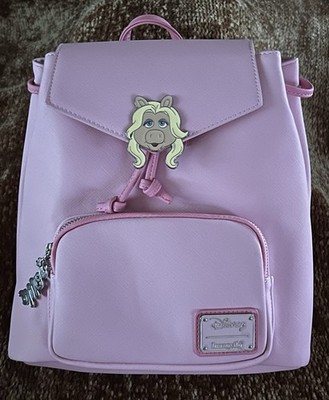NEW Disney Miss Piggy Loungefly Mini Backpack The Muppets Pink Drawstring