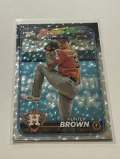 2024 Topps Series 1 - Future Stars Hunter Brown #30 Silver Crackle Foil