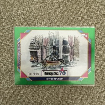 Topps Disneyland 70 Concept Art 126 Rowboat Ghost Green 199 Room for One More  