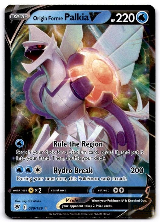 Origin Forme Palkia V 039/189 Holo V Rare Astral Radiance Pokemon MP