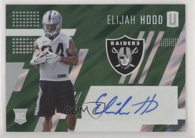 2017 Panini Unparalleled Green Mega Moon Lava 4/5 Elijah Hood Rookie Auto RC b9e
