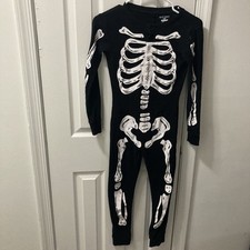 Old Navy Childrens Halloween One-Piece Pajamas Unisex L 10 Skeleton Costume