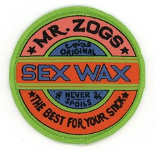 Mr. Zogs Sex Wax Patch Iron-On Sew-On Retro S...