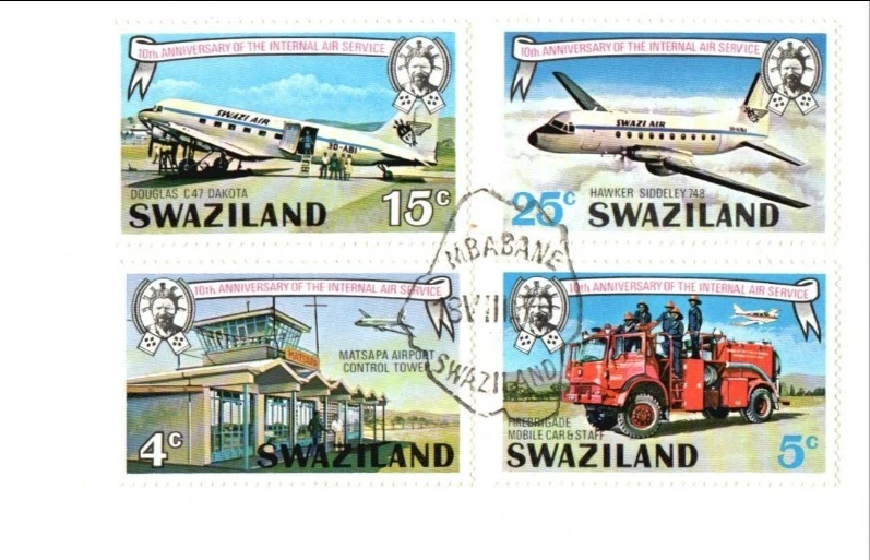 Swaziland 1975 10th Anniversary of Internal Air Service FDC - Image 2 of 2