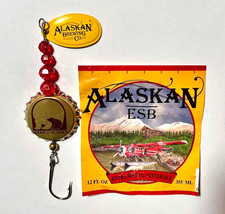 Lure + New Ale Label Alaskan Brewing Co. Polar Bear Bottle Cap + Strips Vintage