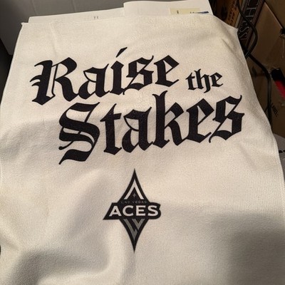 2025 WNBA Champions Las Vegas Aces Playoffs Rally White Towel - Raise the Stakes