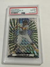 2022 Panini Mosaic Green Swirl - Ronald Acuna Jr 10/12 PSA 10
