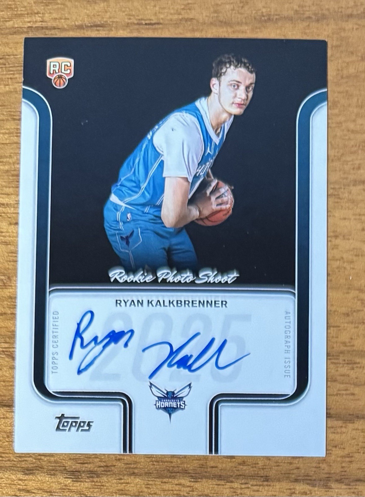2025 Topps RYAN KALKBRENNER Rookie Photo Shoot on card auto
